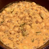 Chickpea (with lentils in curry sauce) - amazing!  at 17 Kitchen in Evanston