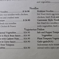 Some vegetarian dishes can be made vegan as well as some of the noodles. Fried rice can be made vegan too at Red Breeze Restaurant in Pilbara