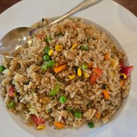 Vegan fried rice at Red Breeze Restaurant in Pilbara