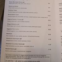 Menu Jan 26 at Cross Eyed Mary in Coolangatta