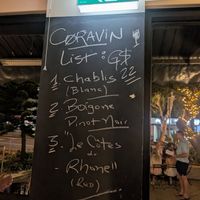 Coravin wine Menu Jan 26 at Cross Eyed Mary in Coolangatta
