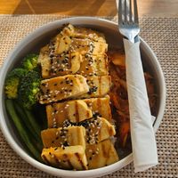 Teriyaki tofu bowl at PREP'd Kitchen Co in Chang Wat Phuket
