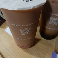 Strawberry milk tea with blueberry pearls at CUPP Bubble Tea - Brighton in Brighton