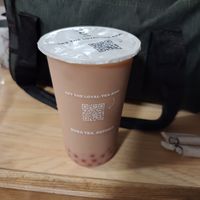 Strawberry tea, oat milk, blueberry boba, regular sugar, regular ice at CUPP Bubble Tea - Brighton in Brighton