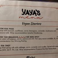 Vegan Starters at Yaya's Thai Beach Bungalow in Oslo
