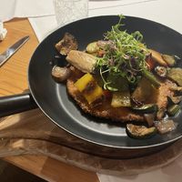 Vegetarian Rösti (made vegan by leaving out the egg and sour cream)  at Restaurant Vermala Ursprung im Montafon in Vorarlberg