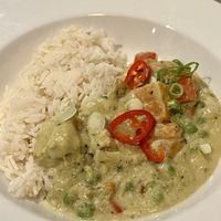 Vegetable green curry with rice   at Queens Crossing Brewers Fayre in South Queensferry