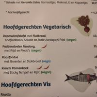 Vegan/veggie main dishes at Eetcafé De Waal in Zuid-holland