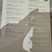 Menu  at Barista Cafe in Zuid-holland
