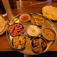 Vegan thali at Masala Baba in Brasov