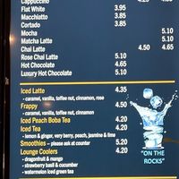 Drink menu   at The Edinburgh Coffee Lounge in Edinburgh