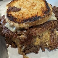 Vegan spicy flatty melt  at Hammer Burger in Santa Ana