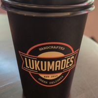 Chai latte with oat milk at Lukumades Jacksonville Beach in Jacksonville Beach