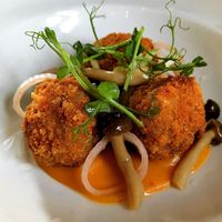 Mushroom arancini at The Clog & Billycock in Blackburn