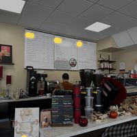 Various vegan options- non dairy milks and flavors   at Red Otter Coffee in Buffalo