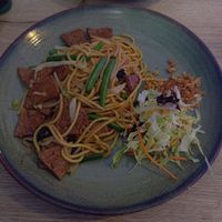 Udon noodles with plant based beef at Kaybi restaurace a sushi bar in Zlínský Kraj