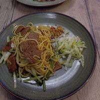 Udon noodles with plant based beef at Kaybi restaurace a sushi bar in Zlínský Kraj