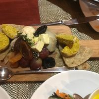 vegan cheese plate  at Jardim dos Sentidos in Lisbon