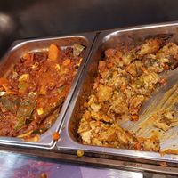 Tofu and sauce for the main dish at Jardim dos Sentidos in Lisbon