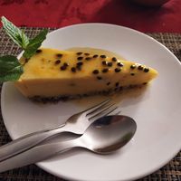 Cheesecake de Maracujá Vegan at Jardim dos Sentidos in Lisbon