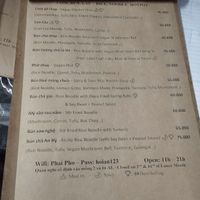 Menu  at An Hy vegetarian  in Quảng Nam