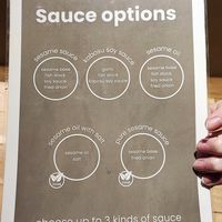 Sauce options. You can also request shoyu at Nishida Hotpot in Oita