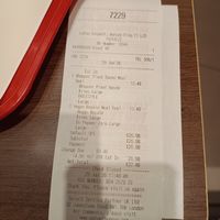 Receipt at Burger King in Luton