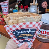 Sweet crepe with homemade dark nutella at Nordens Paris Crêperie AS in Tromsoe