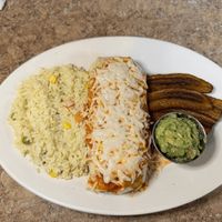 Vegan bean burrito  at Los Chorros Restaurant in Silver Spring