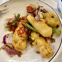Salt & chilli aubergine Tofu  at Good Fortune Club in London
