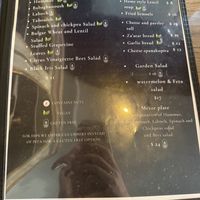 Appetizer menu  at Black Iris in New York City