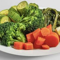 Boiled vegetables at Aegean Fish - Ψάρια Αιγαίου in Rhodes