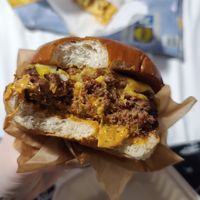 Triple cheeseburger at Cult Burger in East London