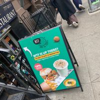 Placard at What The Falafel - Macdougal in New York City