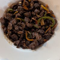 Stewed veggie chunks at Sharkies Seafood Restaurant in St Anns Bay