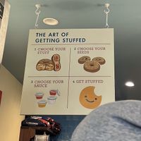 instructions   at Moonrise Bagels in New York City