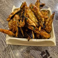 Crispy eggplant cooked twice in sweet and sour sauce with hint of chilli $19.80: AMAZINGLY tasty, perfectly balanced flavours, great texture, lightly battered at Mr. Stonepot 鍋先生 Eastwood伊士活店 in Eastwood