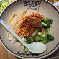 Signature noodles with chili oill  at SLAP Hand Ripped Noodles in Orlando