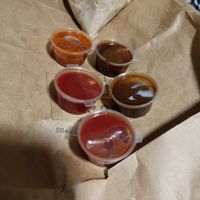 Vegan dips at Patty & Bun - Liverpool Street in London