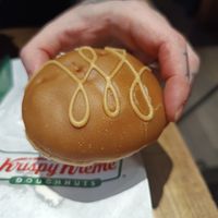 Salted caramel doughnut at LTN - Krispy Kreme - Airside Departures in Luton