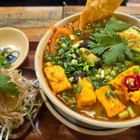 crab flavour rice noodle soup at Ngoc Hoan Cafe in Seoul