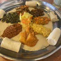 Veggie sampler (all vegan)  at Blue Nile Cafe in Kansas City