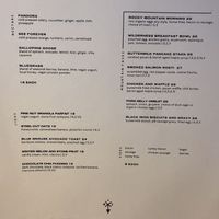 Menu 2/2026  at Black Iron Kitchen + Bar in Telluride
