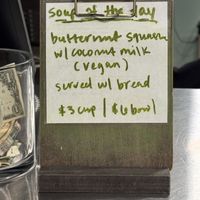 Vegan soup  at The Cafe at The Collection in New Orleans