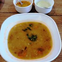 Soup from lunch special at Marina's Vegan Restaurant in Cuenca