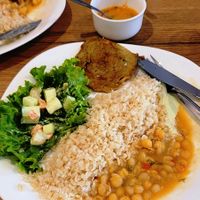 Main from lunch special at Marina's Vegan Restaurant in Cuenca