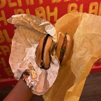 not a cheeseburger and not a chicken sandwich  at Mr.Charlie's in San Diego