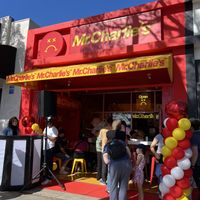 outside  at Mr.Charlie's in San Diego