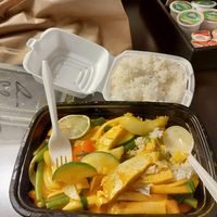 Delicious Thai food at My Thai Vegan Cafe in Boston