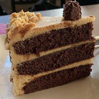 Vegan cake!  Kind of dry but still delicious ! at My Thai Vegan Cafe in Boston